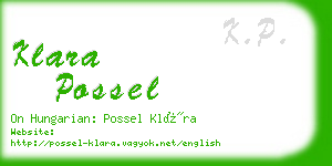 klara possel business card